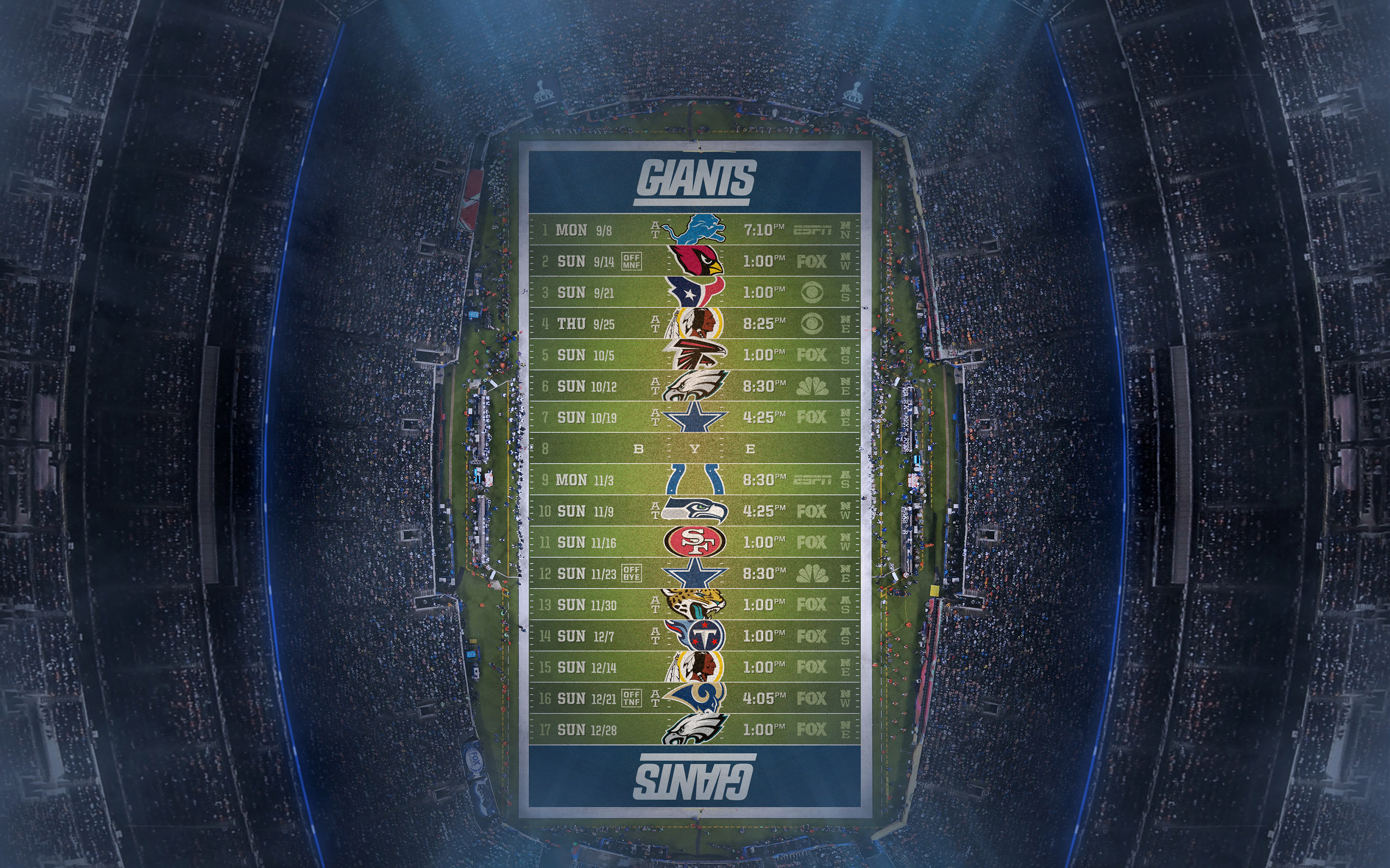 New York Giants Nfl Schedule Wallpaper Jpg