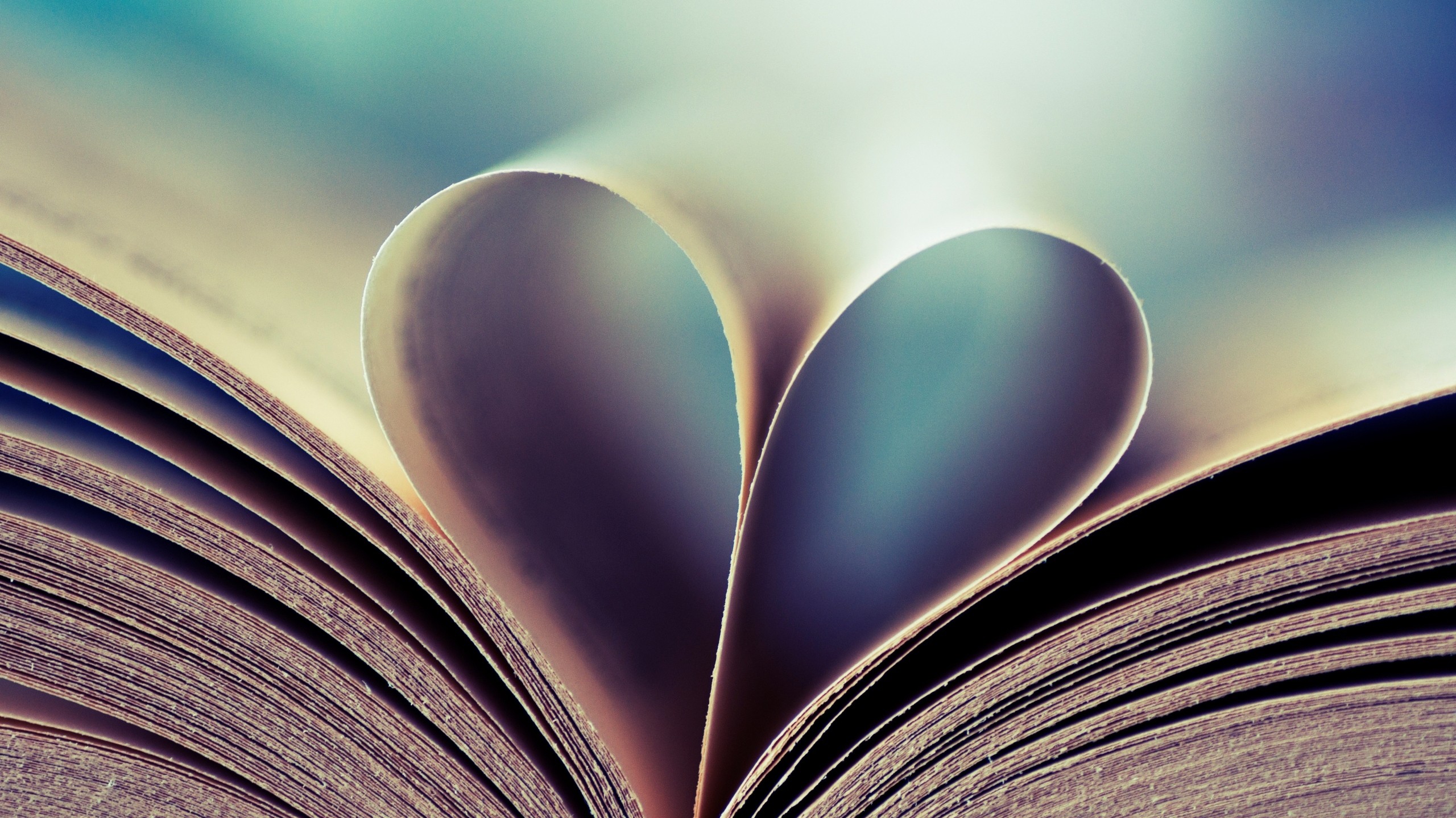 Love Books Hearts Wallpaper