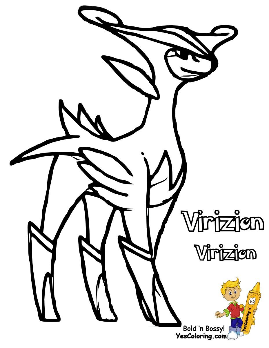 Pokemon Virizion Coloring S From The Thousands Of Image On