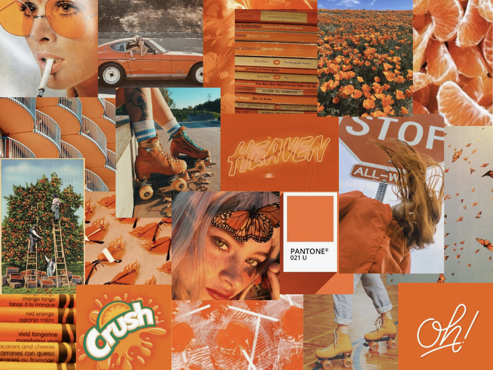 High Quality Orange Aesthetic Wallpaper Desktop