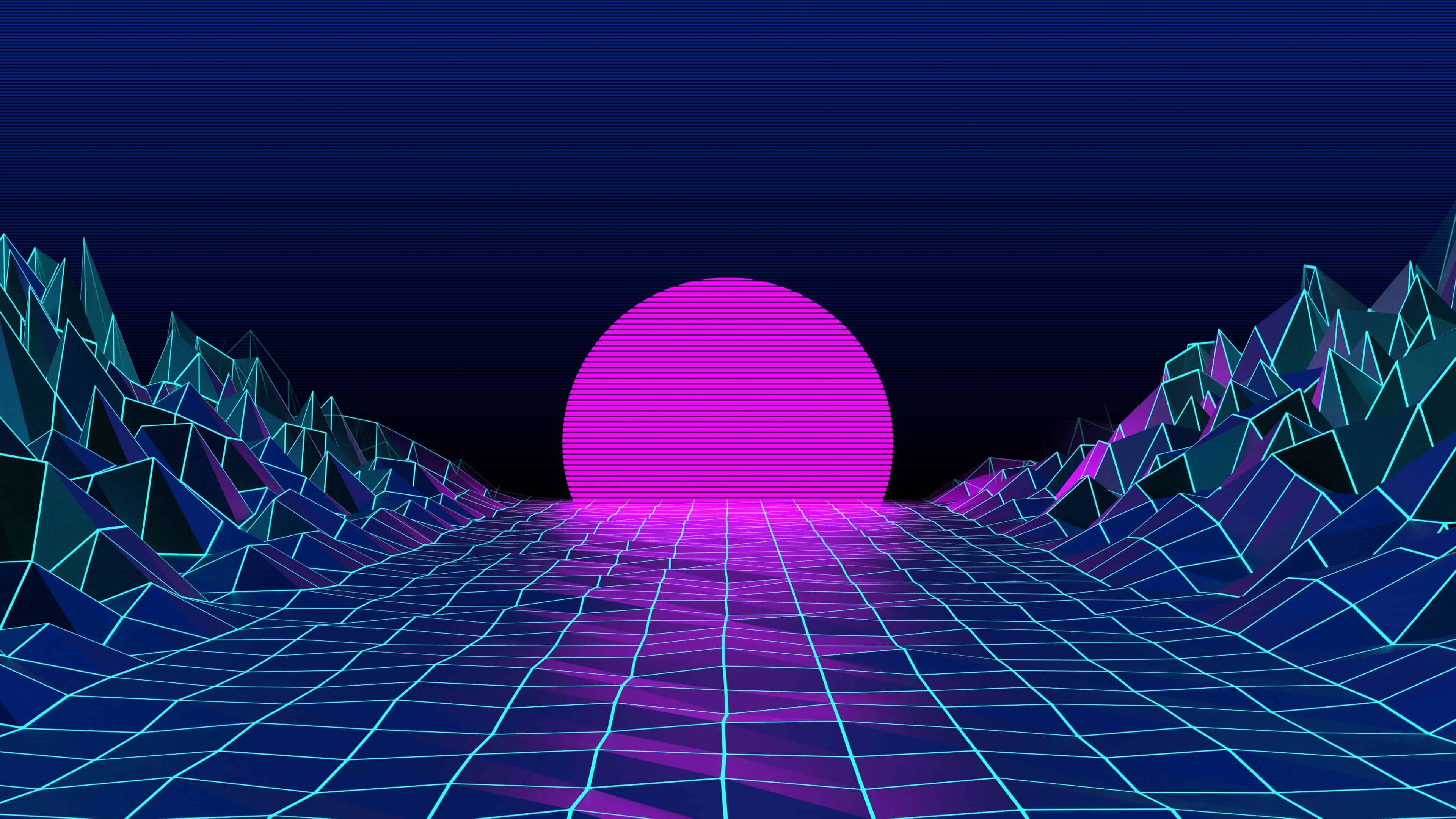 Neon Purple Aesthetic Wallpaper For Desktop