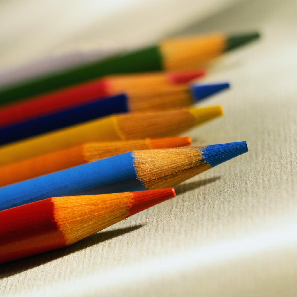 Colored Pencils iPad Background Wallpaper