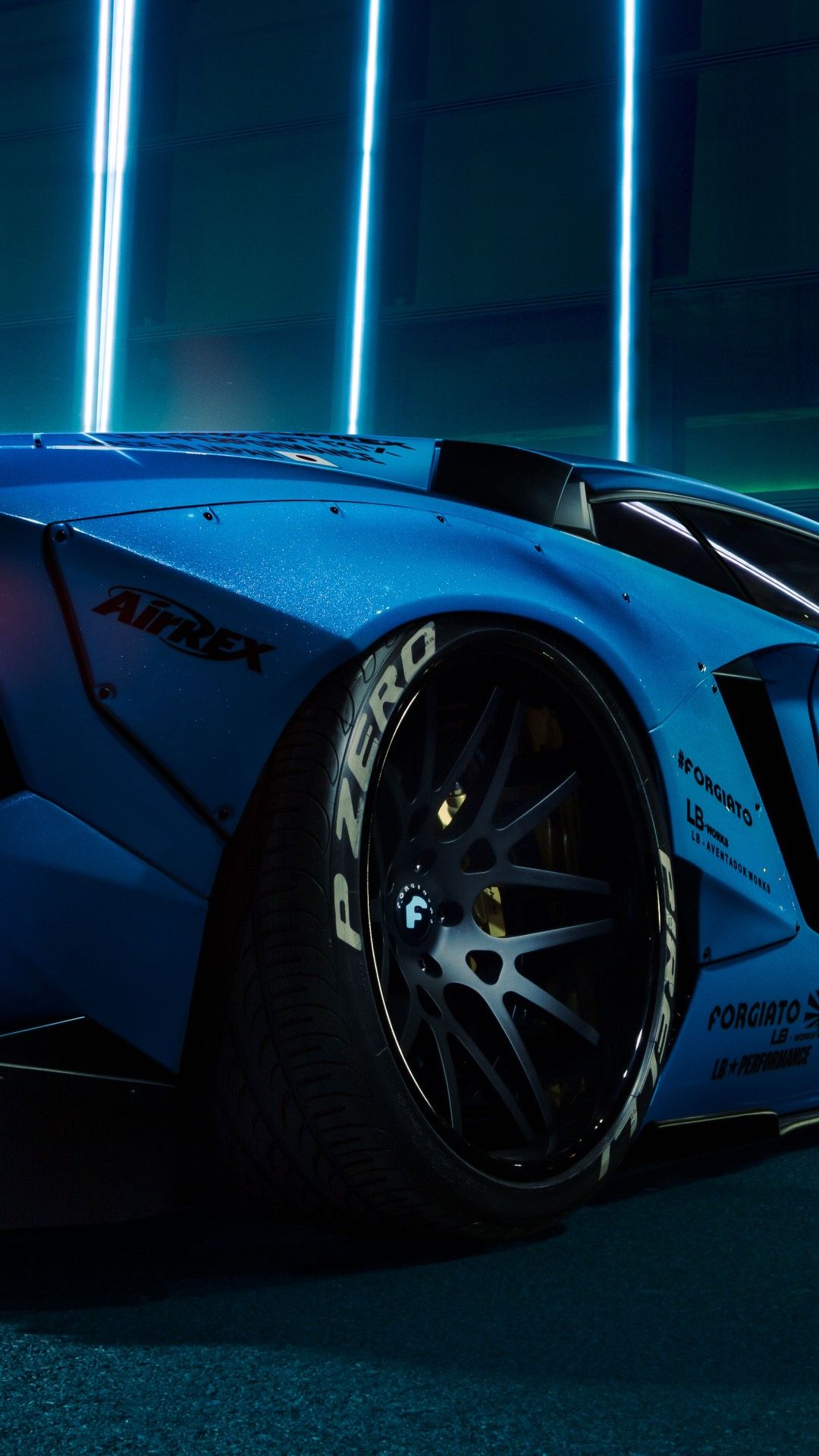 Lamborghini Aventador Lb Performance Body Kit Blue Desktop