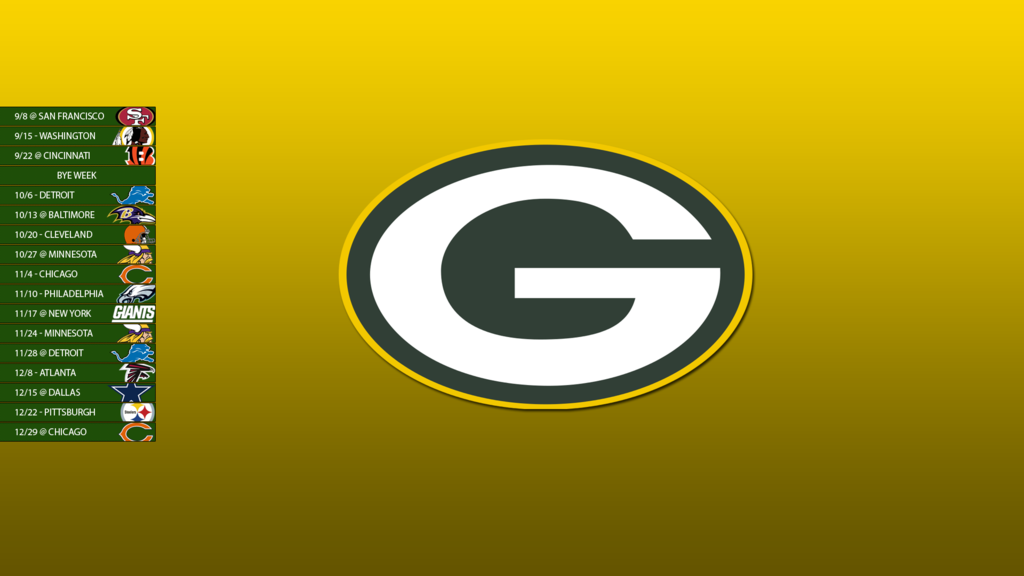 Green Bay Packers 2013 Schedule Wallpaper by SevenwithaT on deviantART