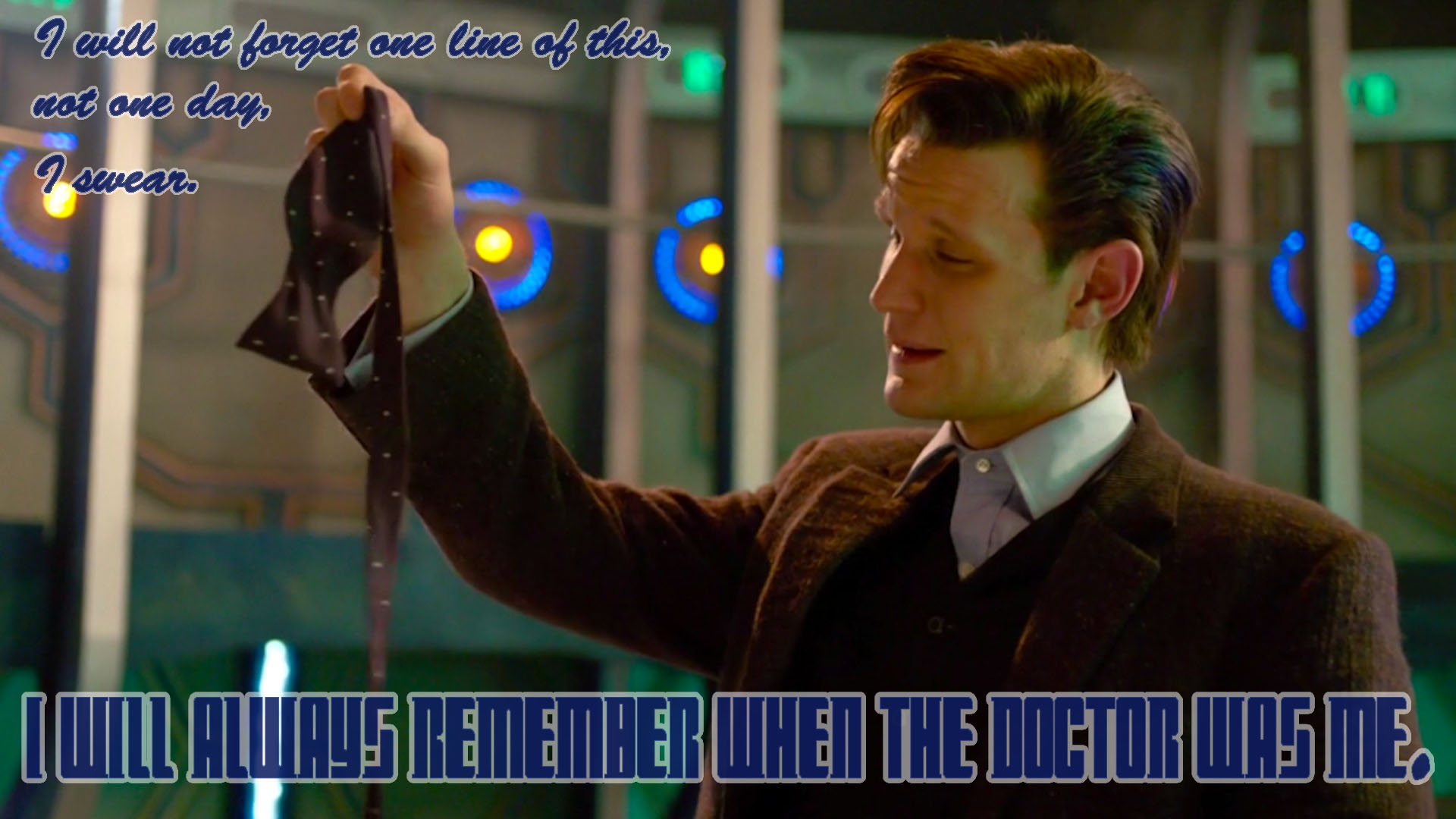 Doctor Who Wallpaper Of Matt Smith With Show Quote