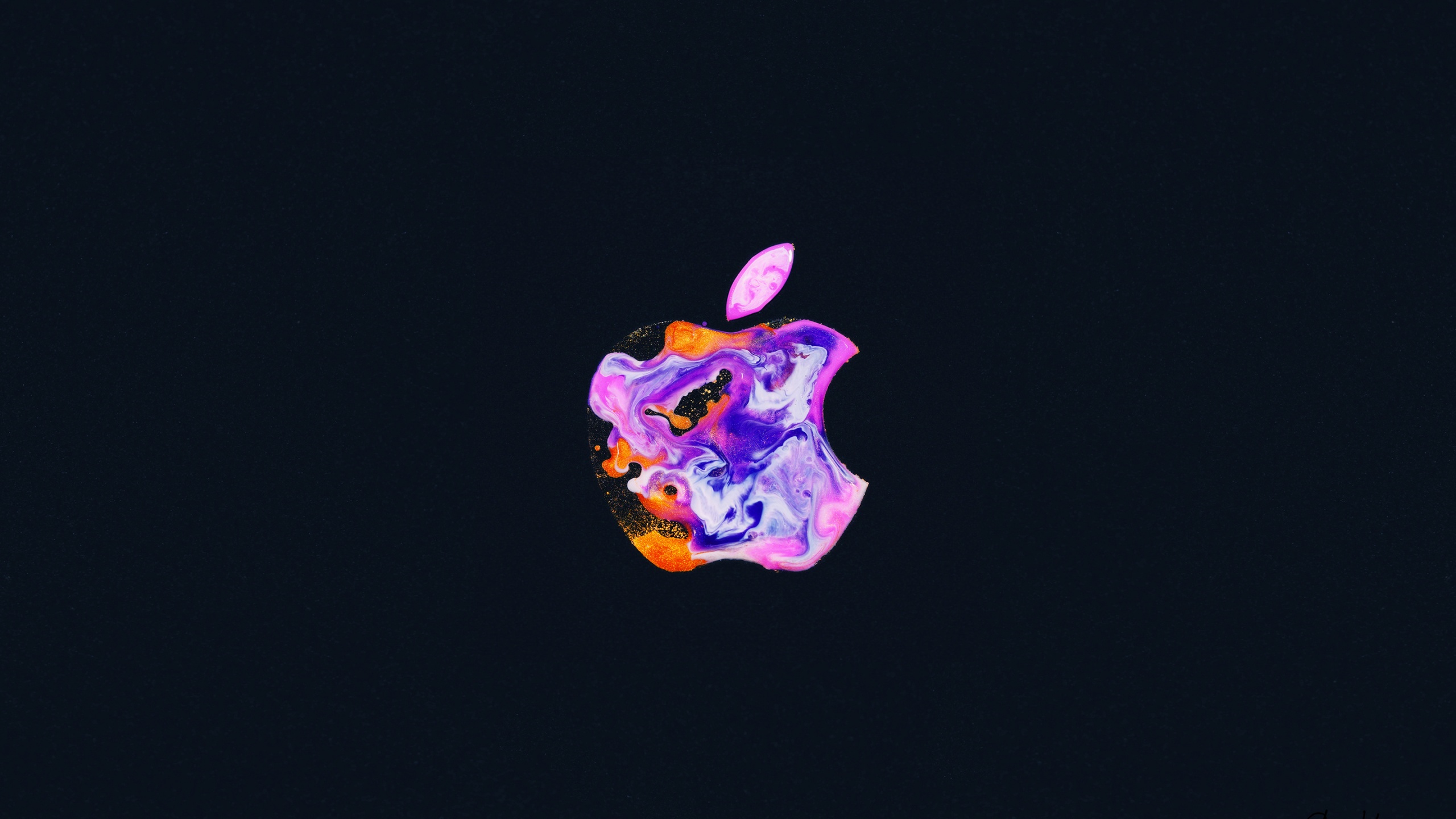 Apple Logo Wallpaper 4k iPhone Liquid Art