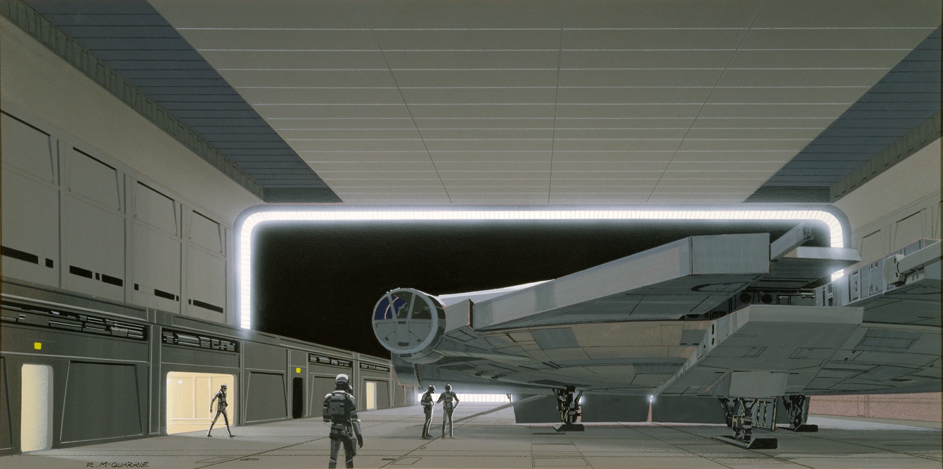 Star Wars Concept Art Ralph Mcquarrie Death Hangar