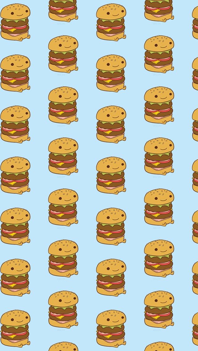 Cheeseburger Tap To See More Cute Food Cartoon Wallpaper
