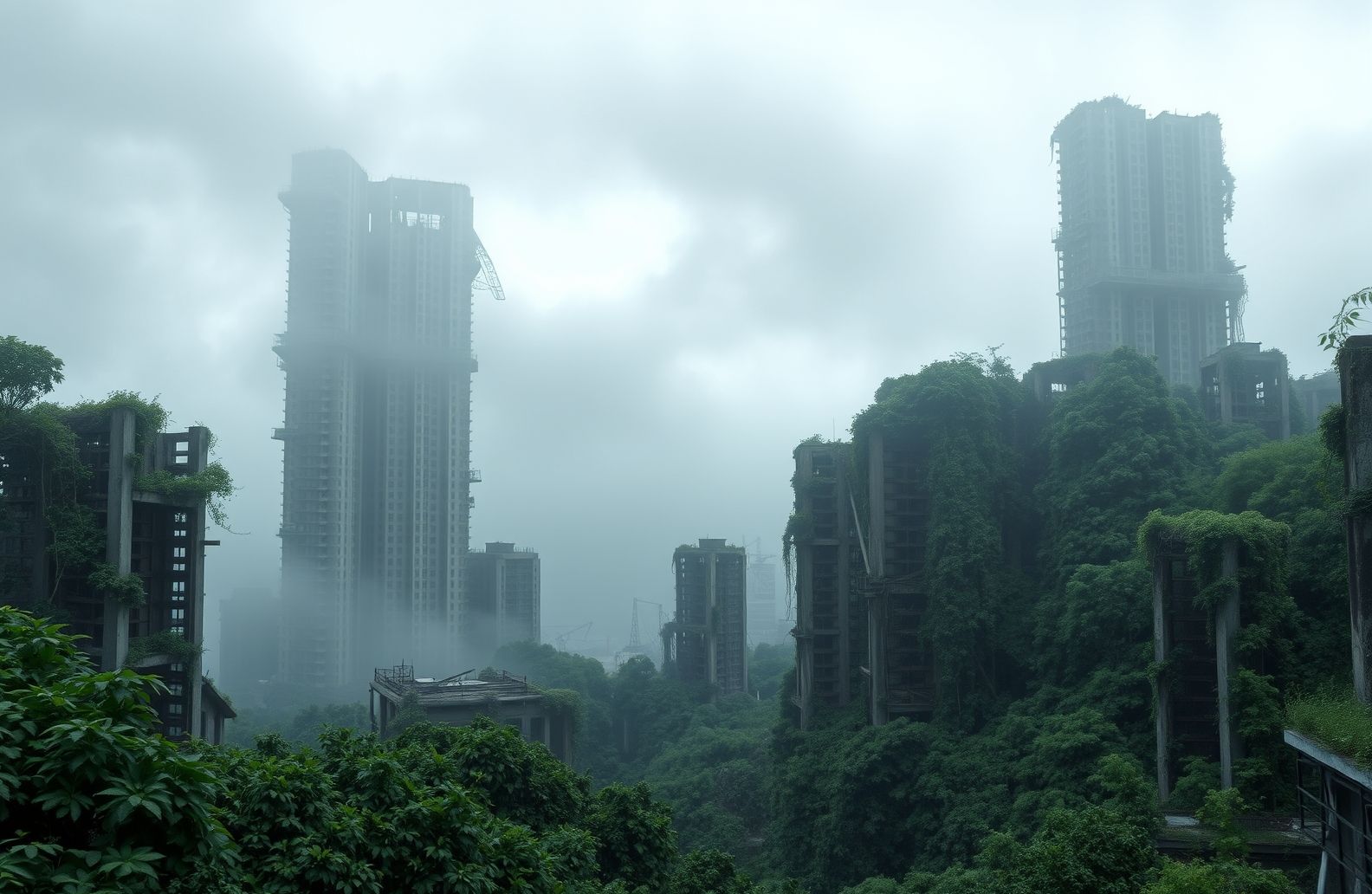 Destroyed City Background