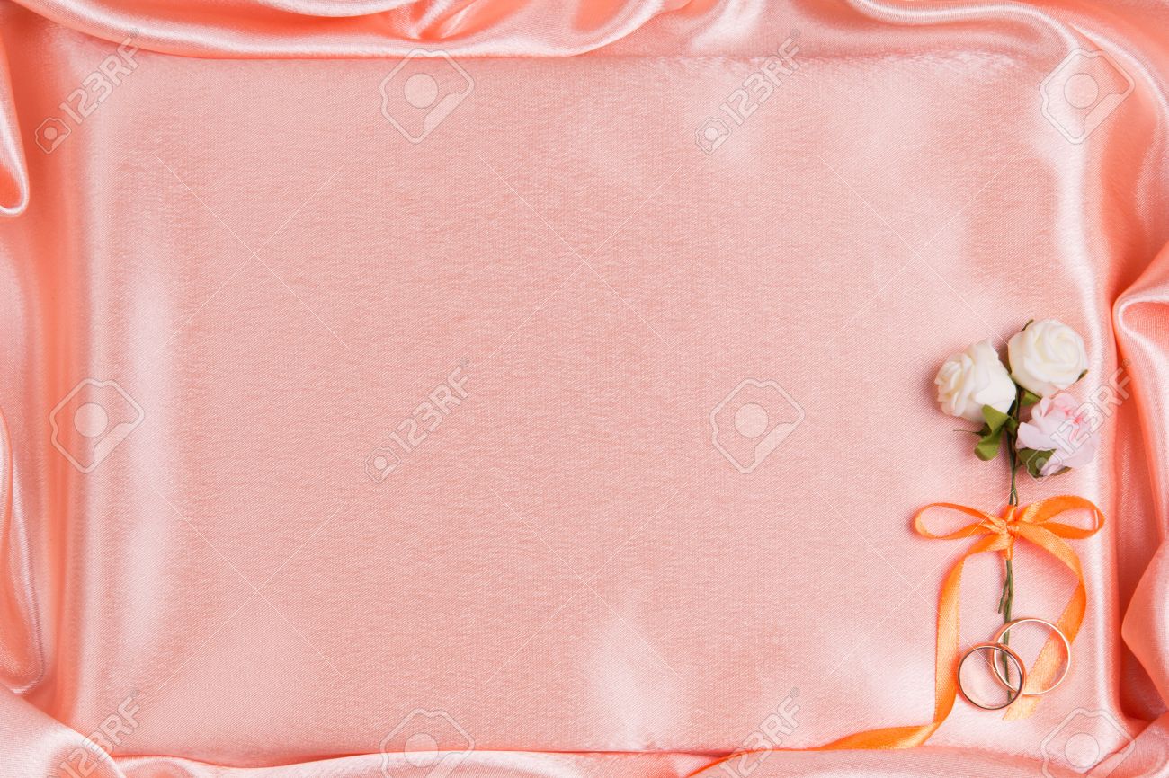 Wedding Background Of Peach Silk Stock Photo Picture And Royalty