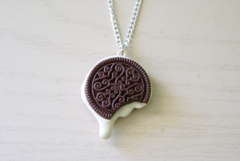 Cute Oreo Necklace By Monsterbrandcrafts