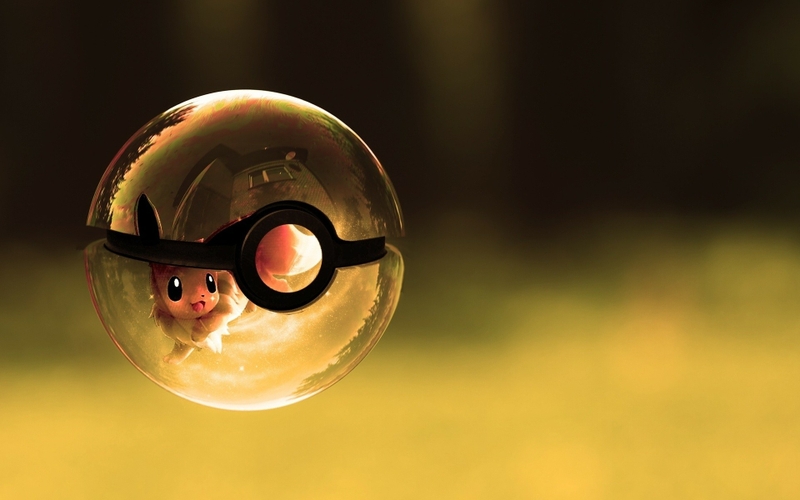 Pokemon Poke Balls Eevee Artwork Wallpaper