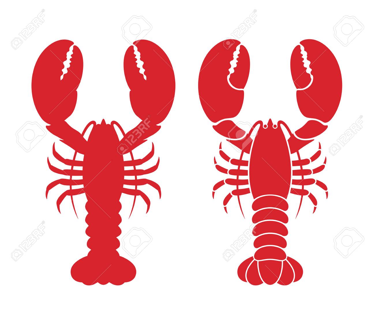 Lobster Logo Isolated On White Background Royalty