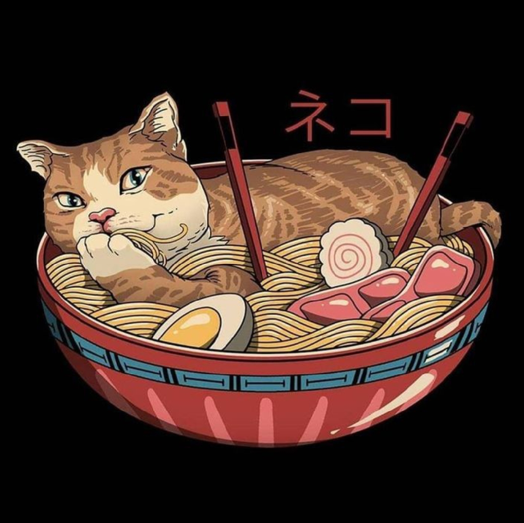 Ramen Cat If Someone Knows The Artist Please Tell Mse