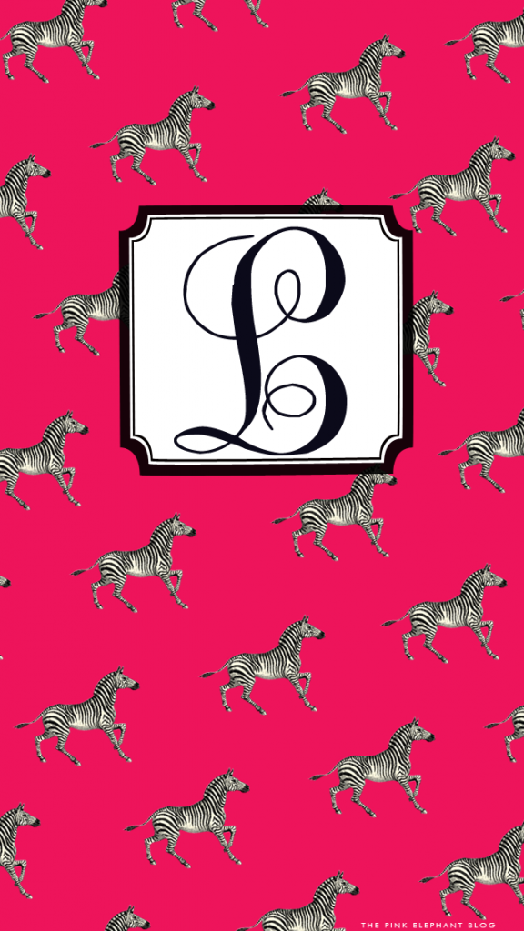 the pink elephant NEW MONOGRAMMED IPHONE IPAD WALLPAPERS 576x1024