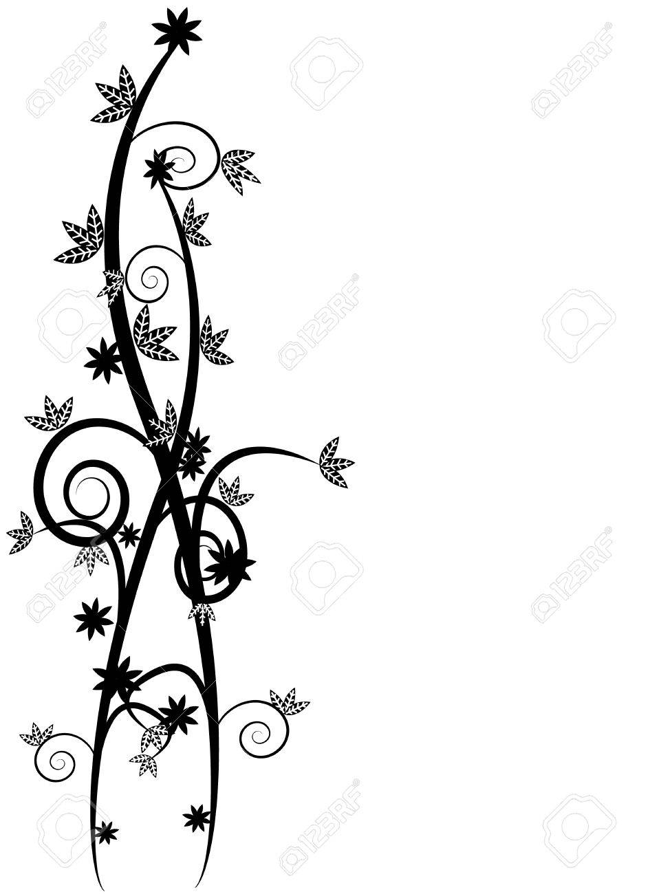 Floral Vines Background With Space To Insert Your Own Text Royalty