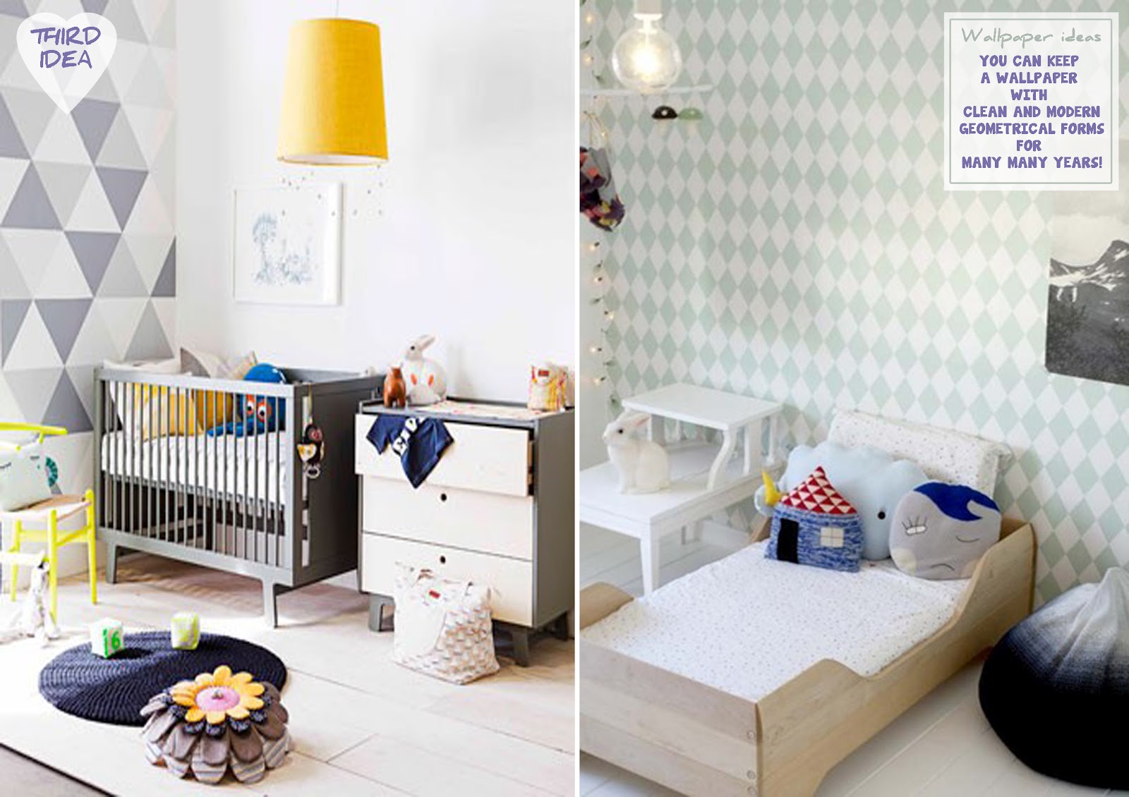 Modern Baby Room Wallpaper Only One Wall Of The