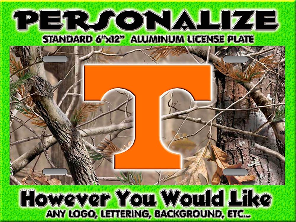 Tennessee Vols Camo Tl Background Personalized Fre Monogrammed License