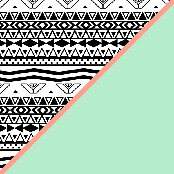 Gallery Image For Black And White Aztec Print Wallpaper