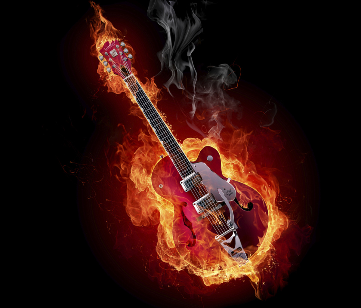 Hot Guitar Screensaver Wallpaper