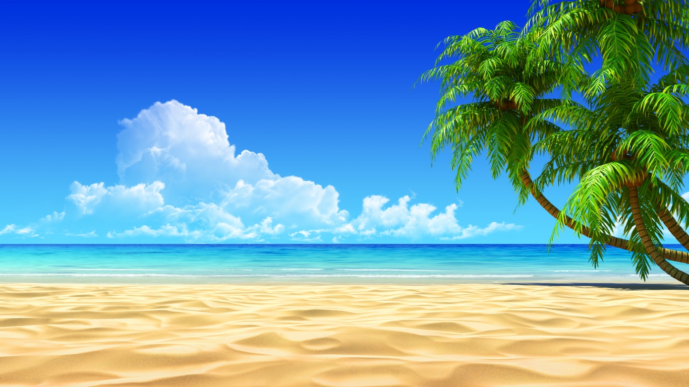 21 Desktop Wallpaper 1366x768 Tropical Beach On Wallpapersafari