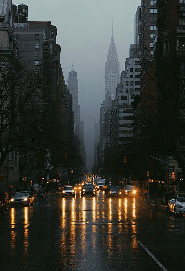 Rainy Days Foggy Nights With Image Cityscape Scenery Photo