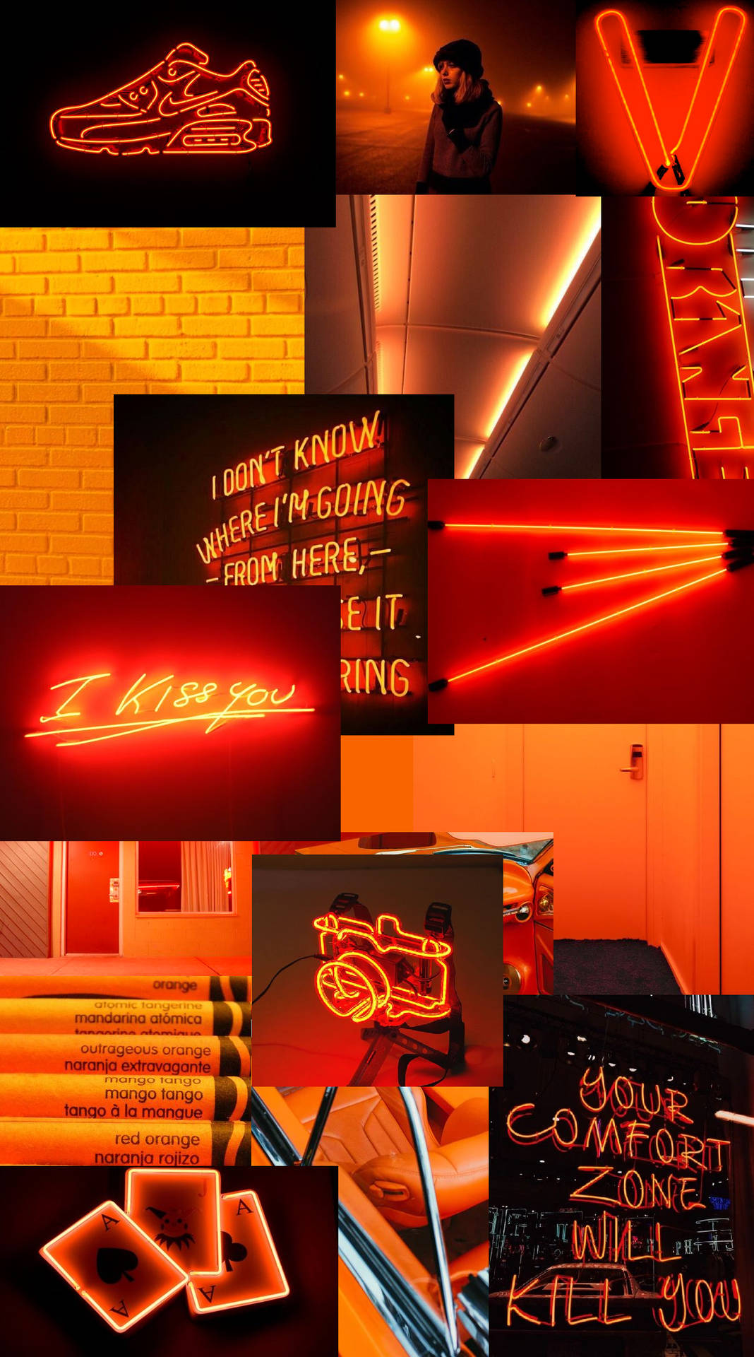 Top Neon Orange Aesthetic Wallpaper Full HD 4k To Use