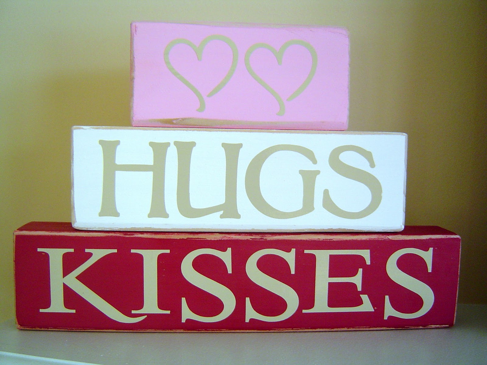 Pictures of hugs and kisses