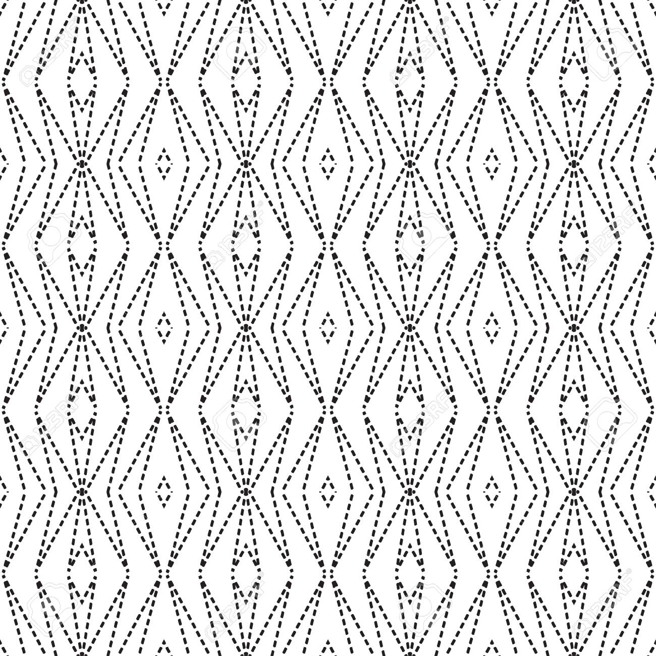 Modern Linear Seamless Pattern Abstract Geometrical Background