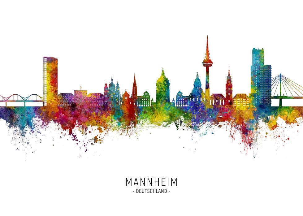 Mannheim Germany Skyline Decorate With A Wall Mural Photowall