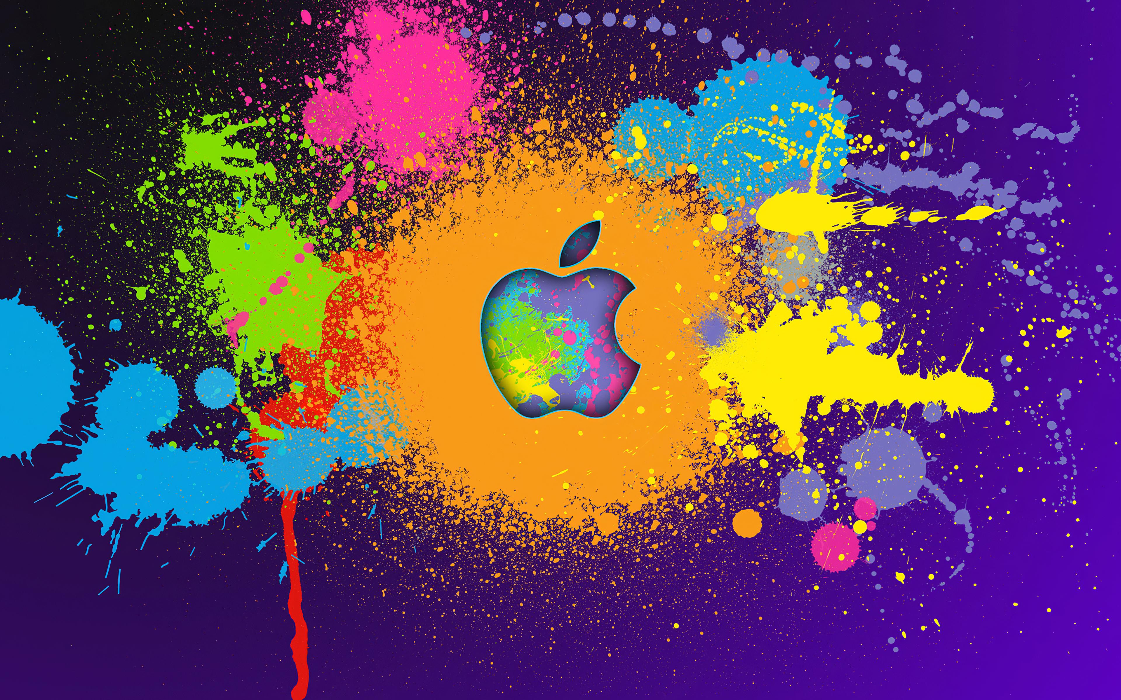 Apple Colorful Logo 4k HD Puter Wallpaper Image