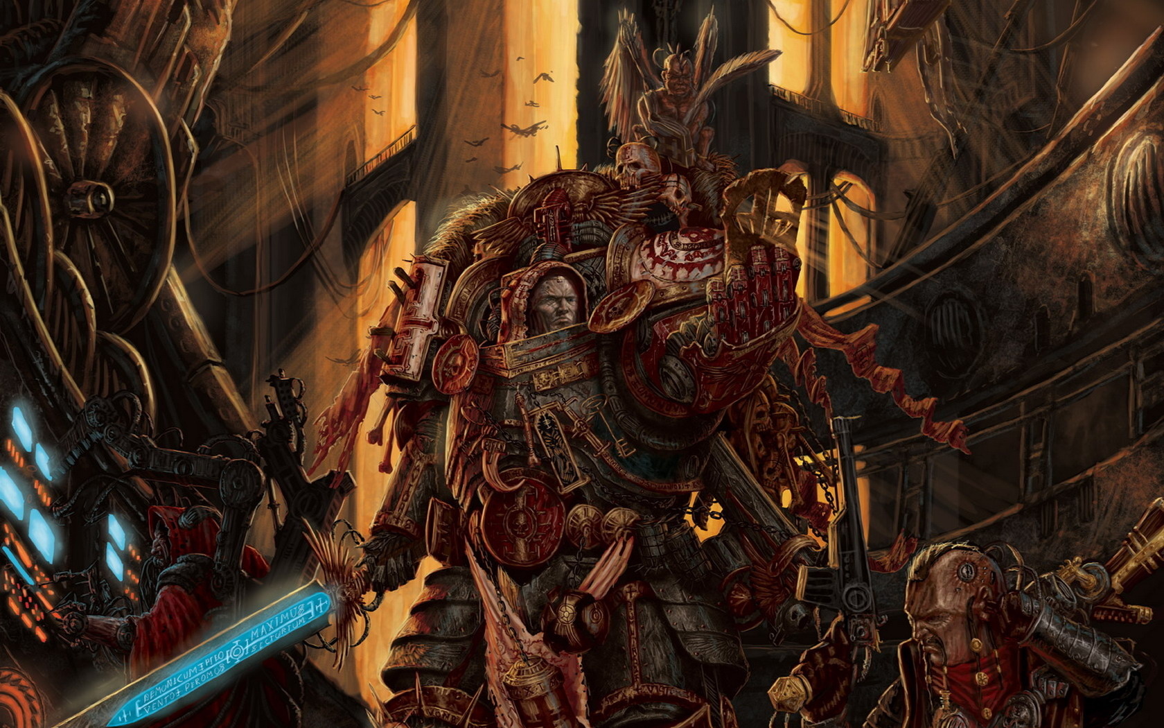 Wallpaper Warhammer 40k Sword Armor Desktop Games