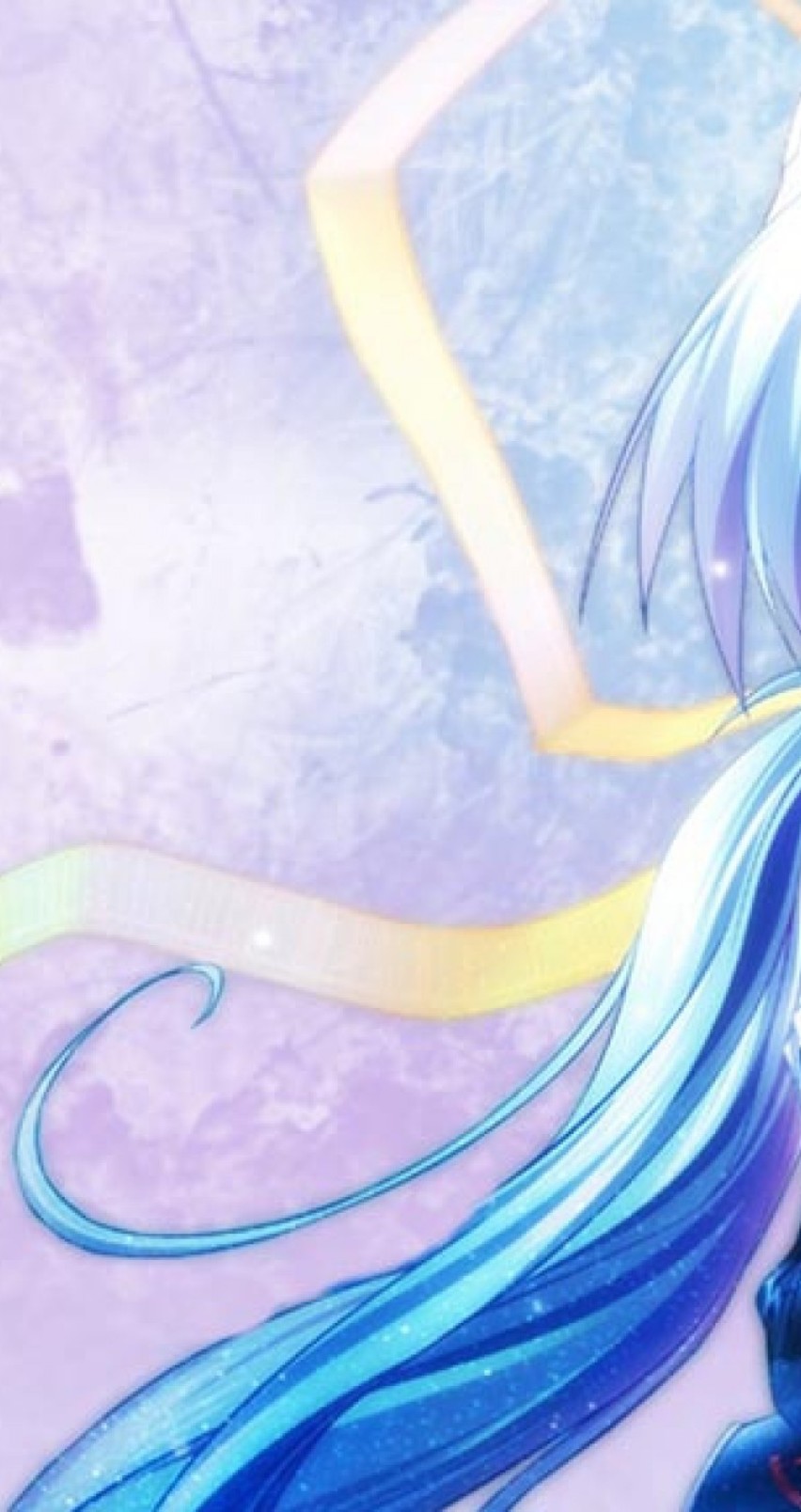 Simple HD Wallpaper Sweet Anime Girl With Long Color Hair