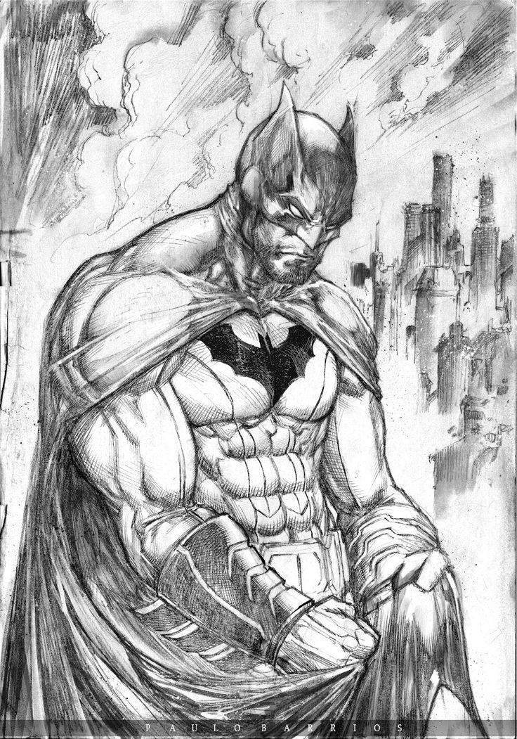 Batman Sketch Pencils Paulo Barrios Drawing Art