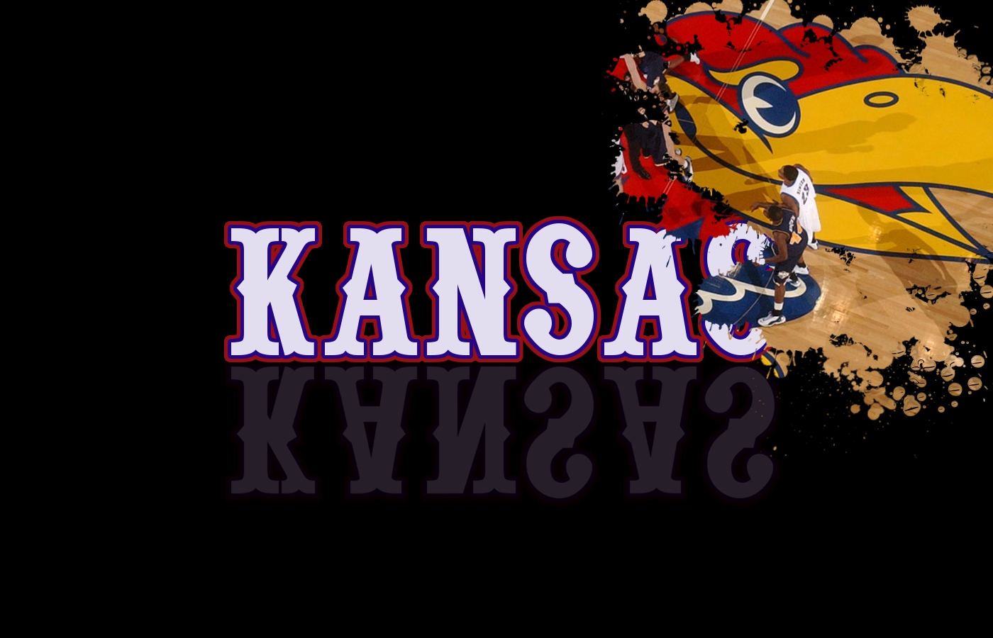 Xp Wallpaper Desktop Kansas Jayhawks Splatter