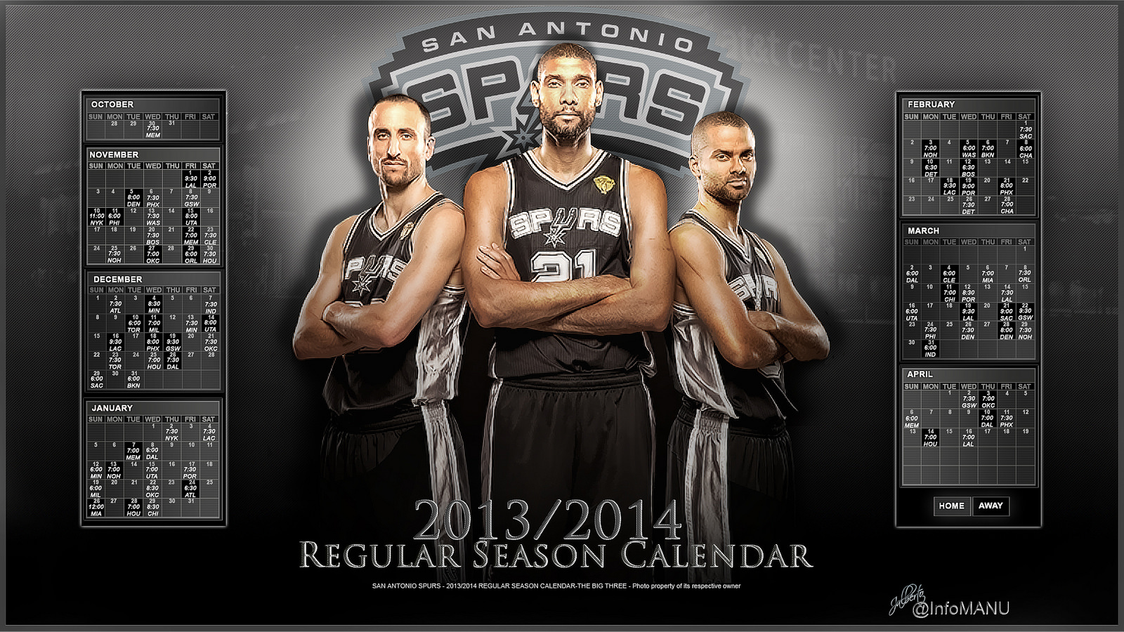 Spurs Regular Season Calendar New Wallpaper