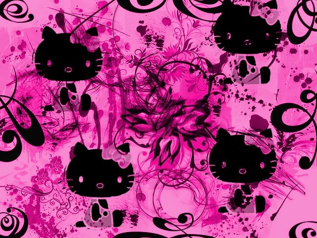 Rainbow Linux Hello Kitty Pink Swirl