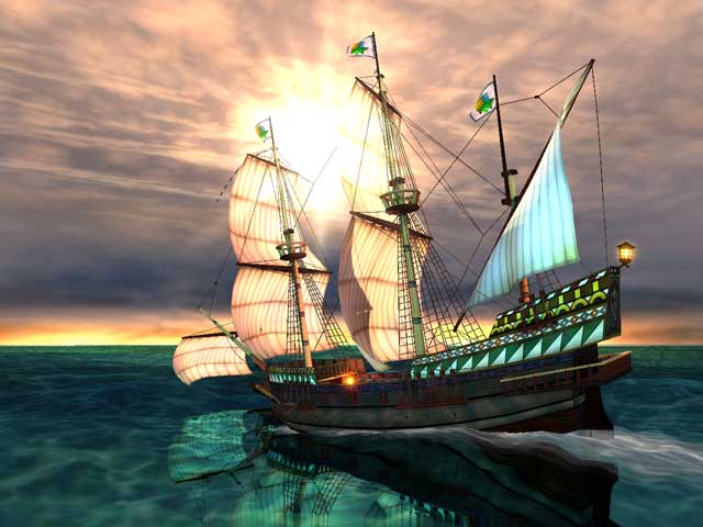 This 3d Screensaver Features A Real Galleon Model Created Exactly To