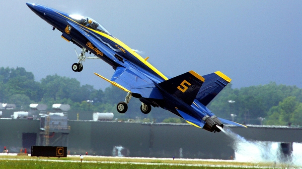 Angels Us Navy Blue Widescreen Stunt Flying Wallpaper