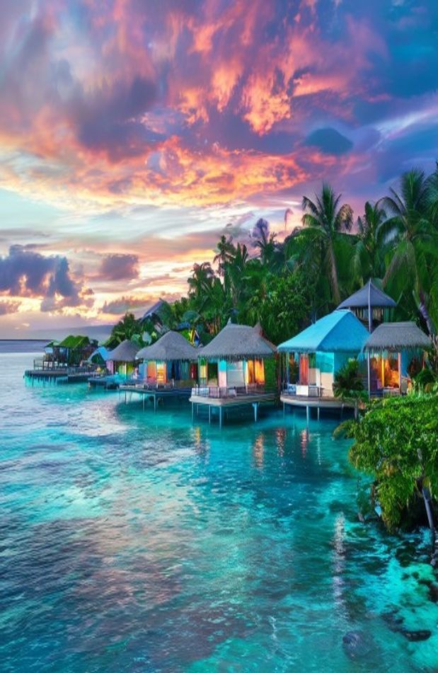 Maldives Island Resorts Wallpaper