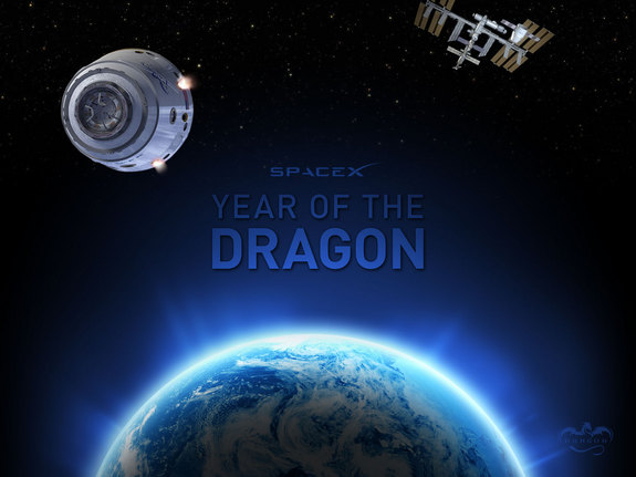 Spacex Year Of The Dragon Space Wallpaper