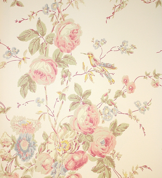 Roses Hummingbird Wallpaper A Lovely Soft Floral Bouquet Design In
