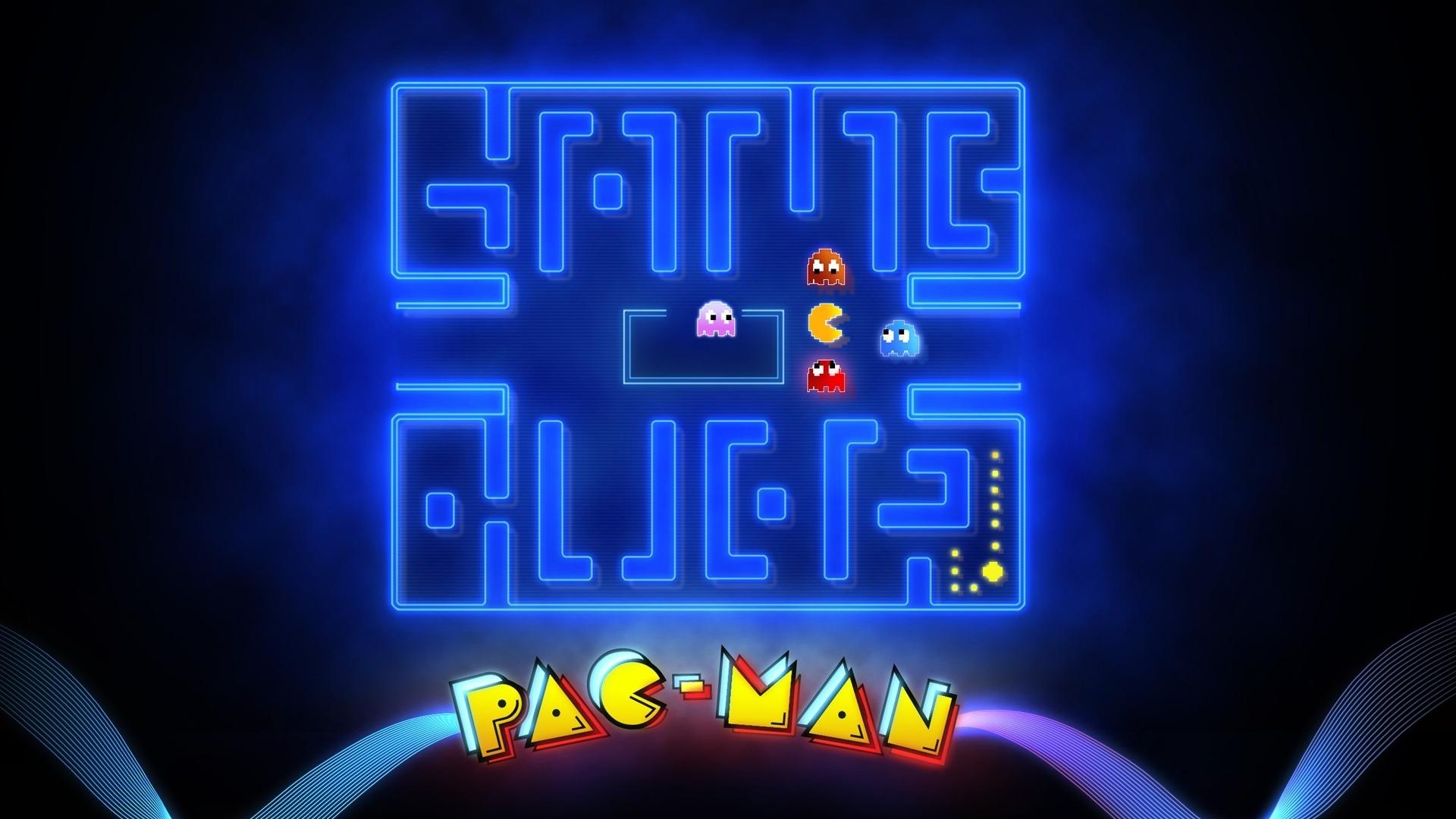 Arcade glowing mazes game over pac man retro wallpaper 21056