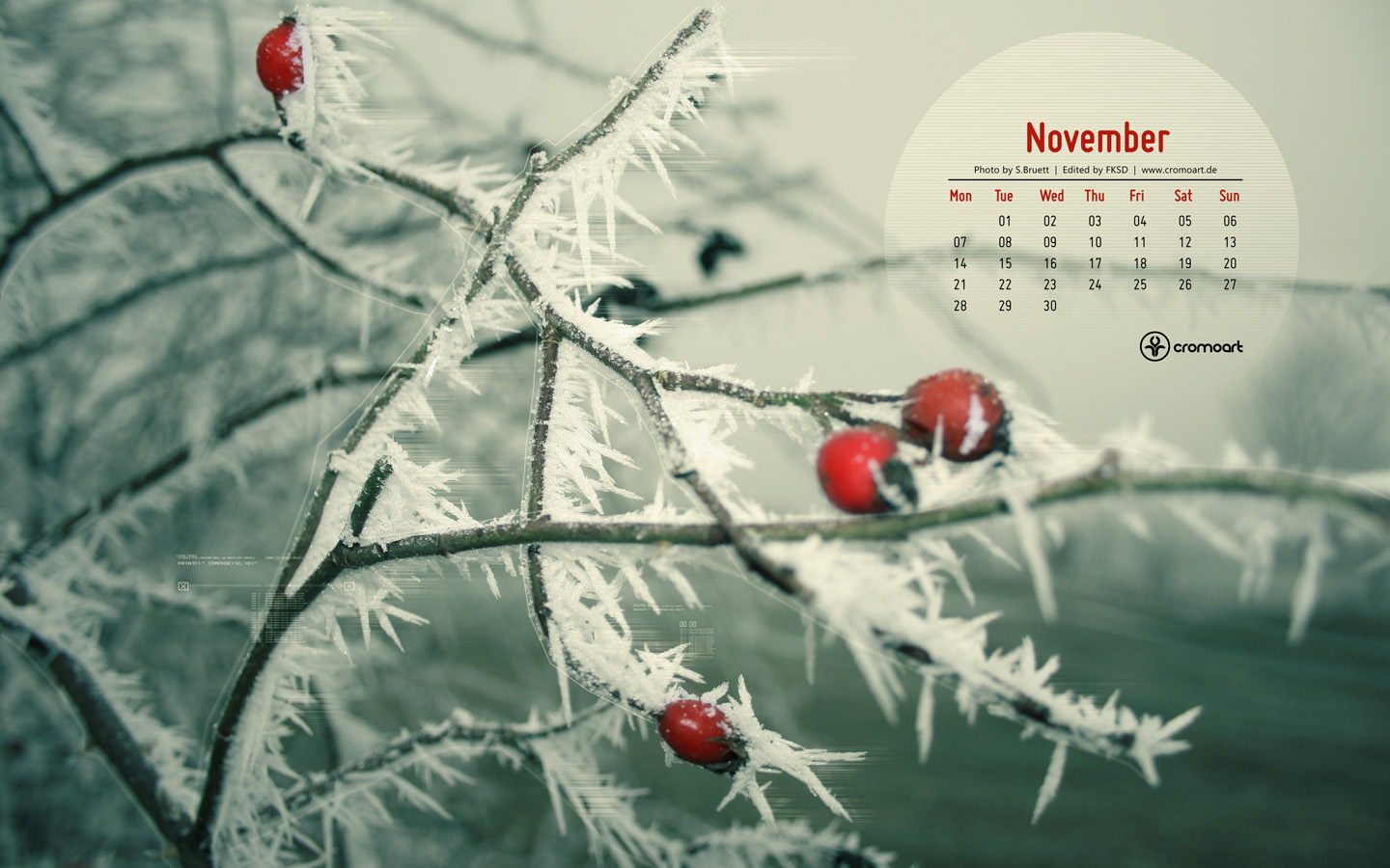 Cromoart Desktop Calendar November