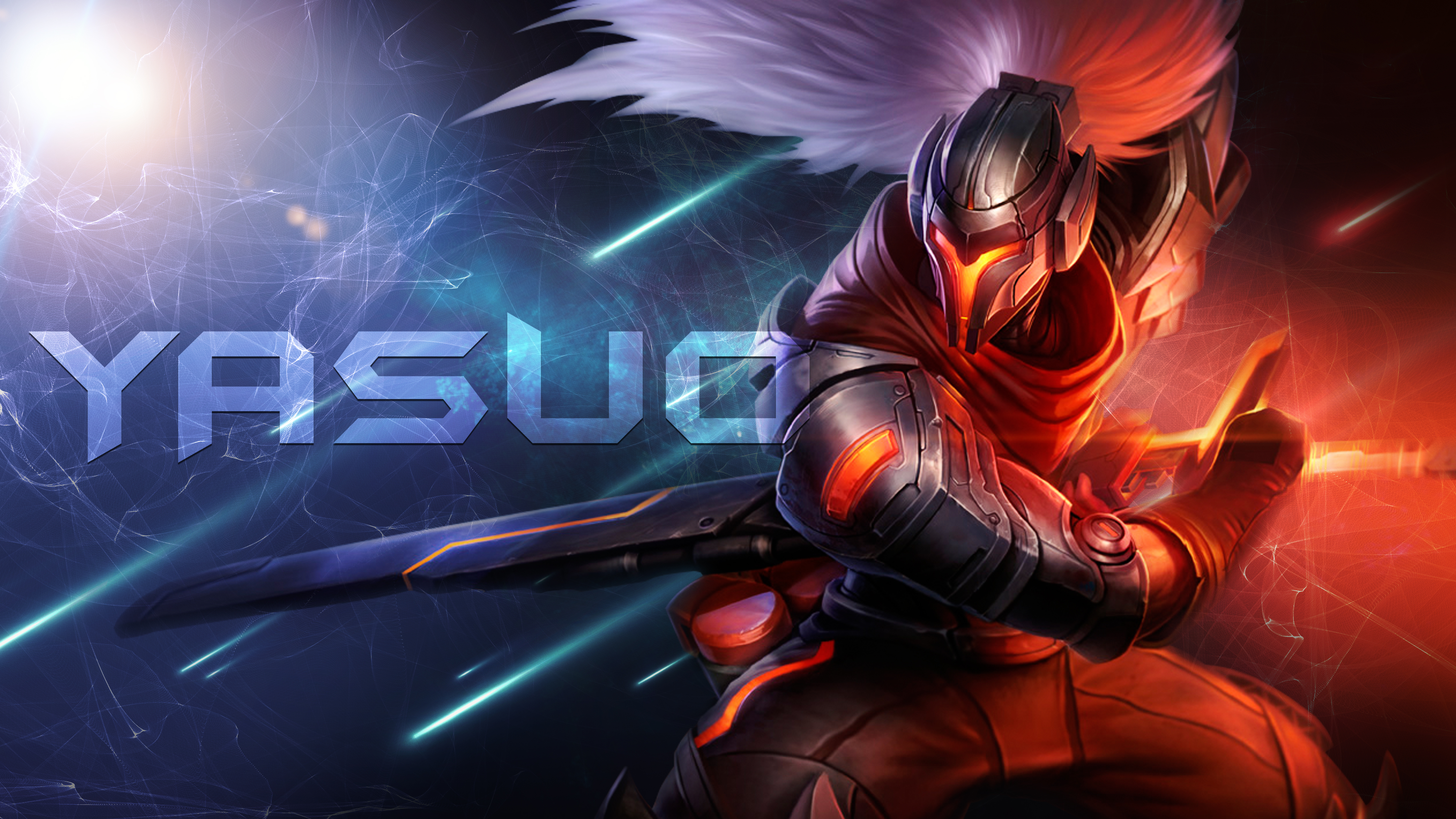 Yasuo, the Unforgiven, a popular champion in League of Legends, wielding his katana with a dynamic pose