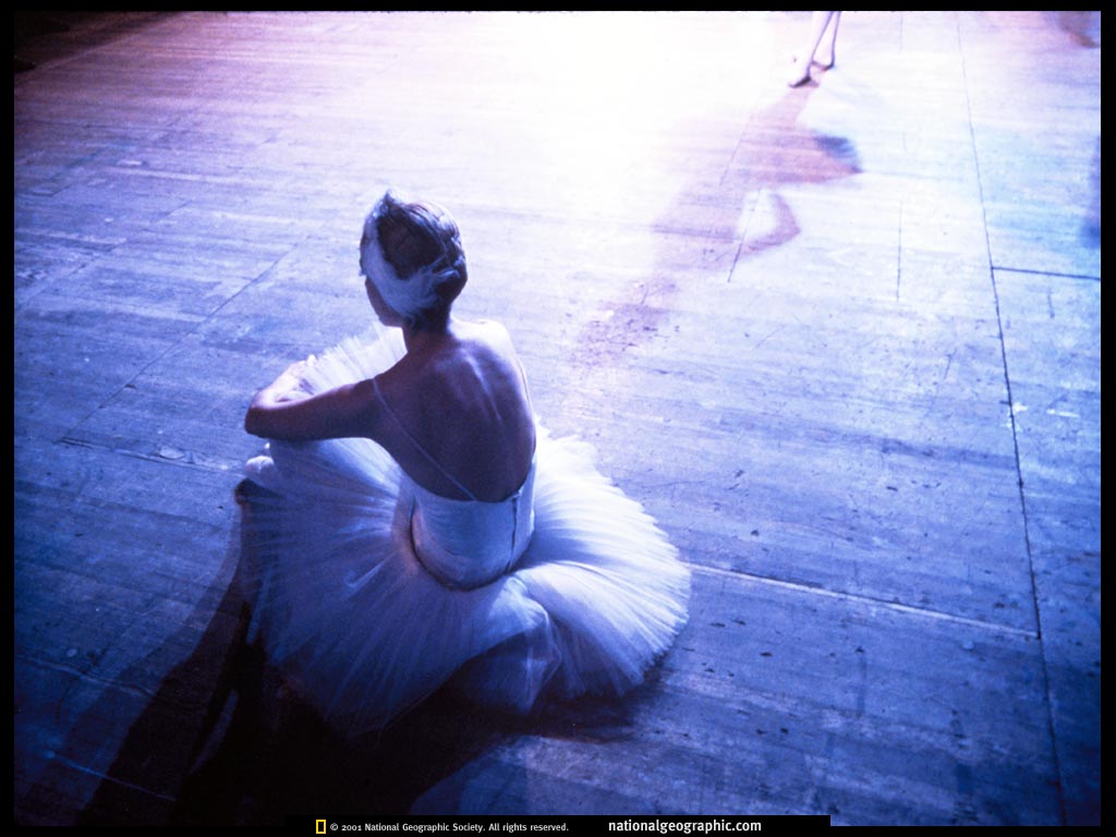 Lonely Ballerina Daydreaming Wallpaper