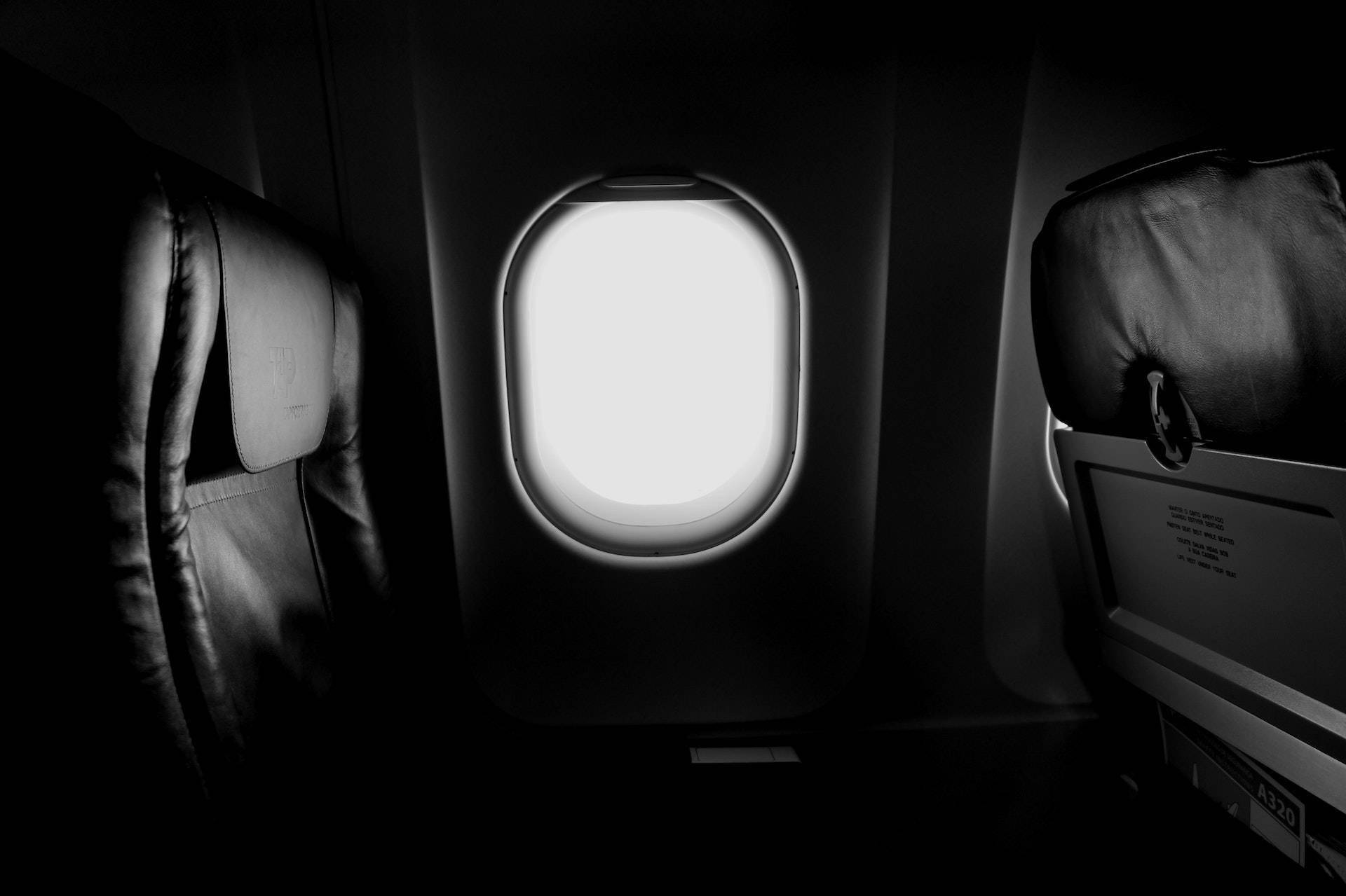 HD Dark Plane Window Wallpaper