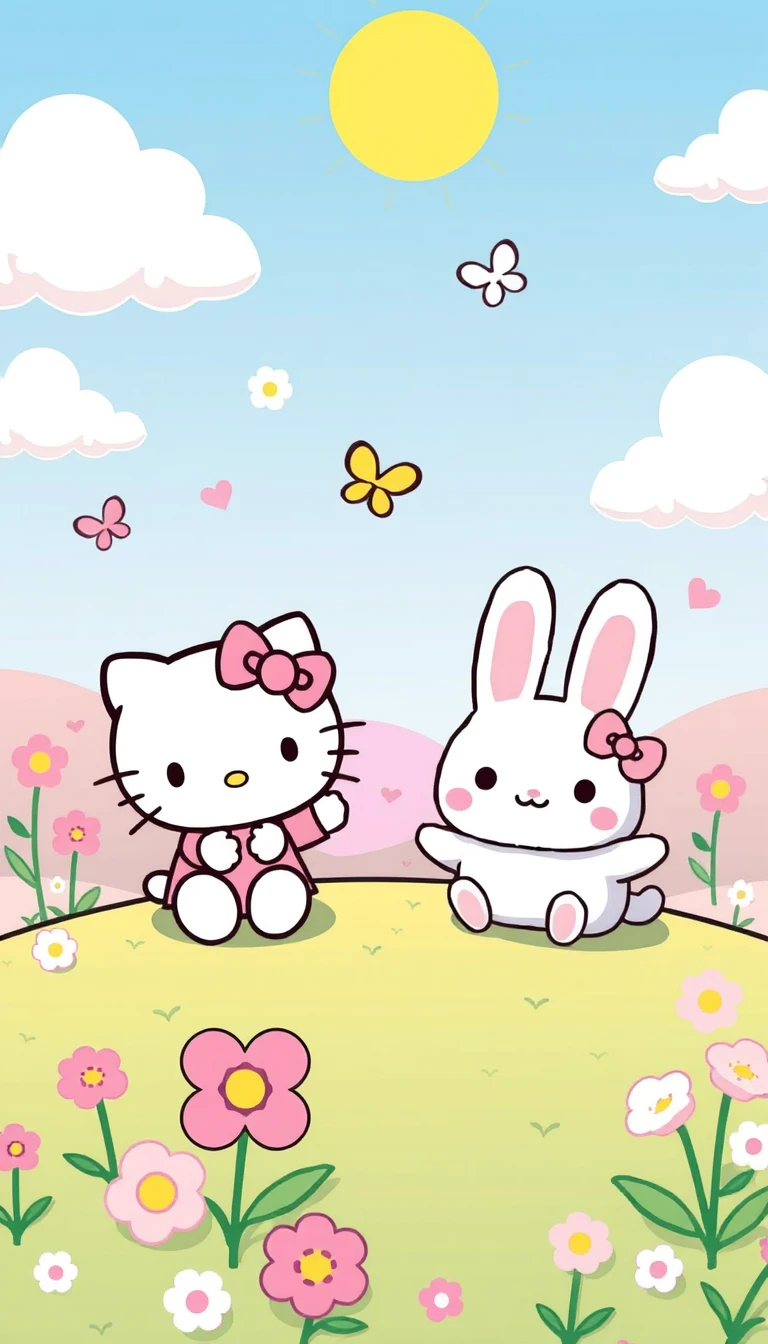 Hello Kitty And Cinnamoroll Wallpaper