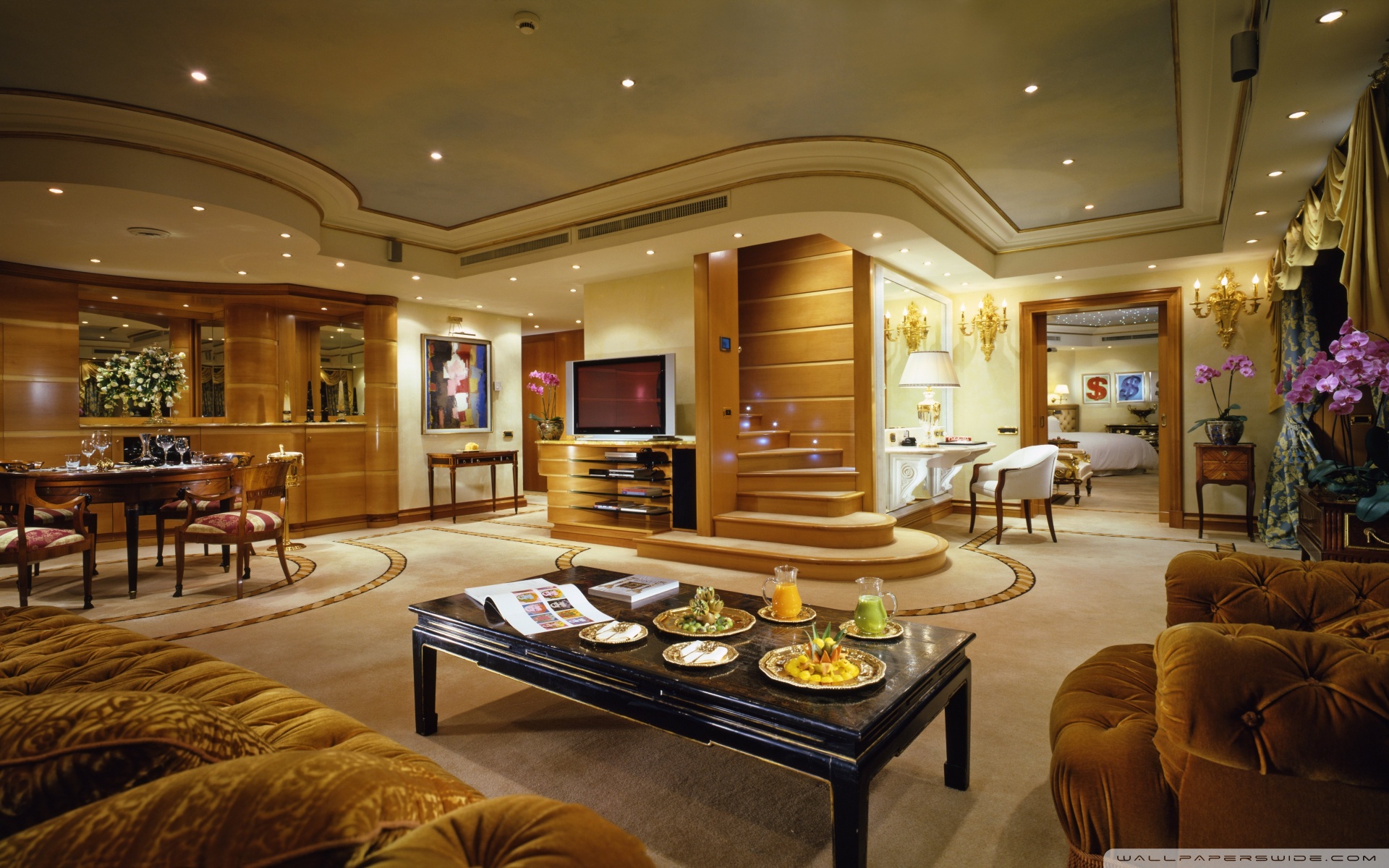 Luxury Apartment Living Room HD Desktop Wallpaper High Definition