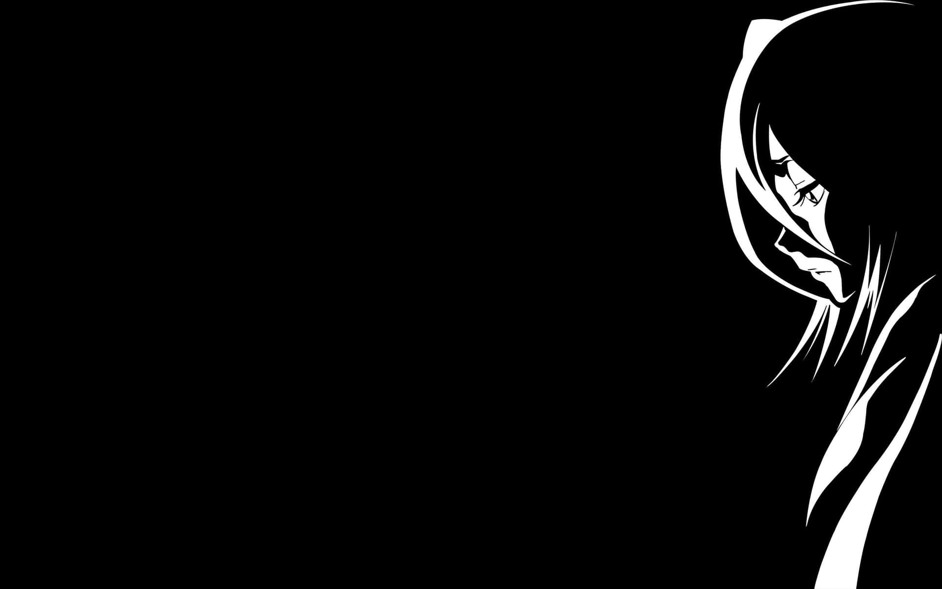 Black And White Anime Background Wallpaper